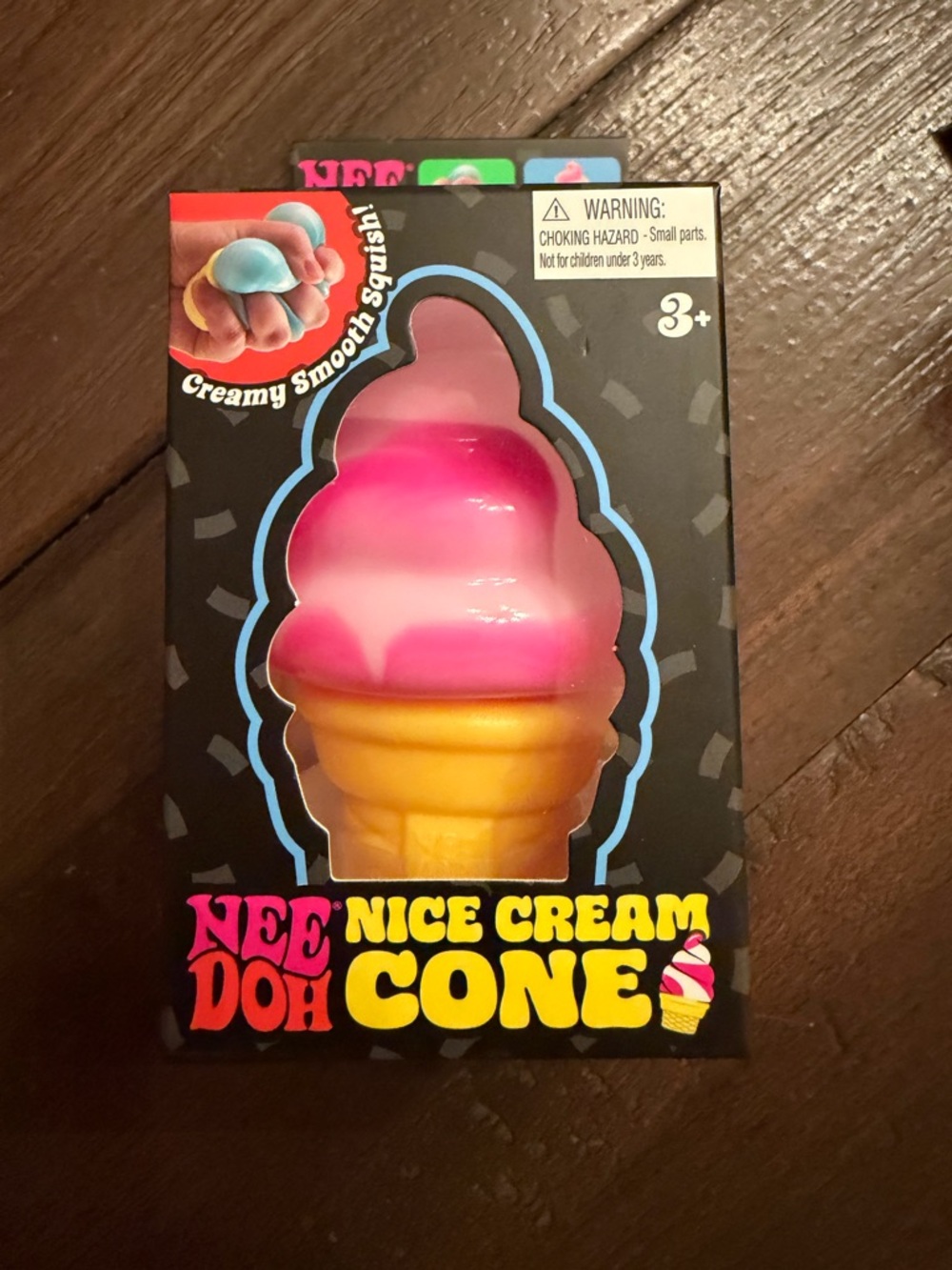 Needoh Nice Cream Cone Squishy Toy - Pink